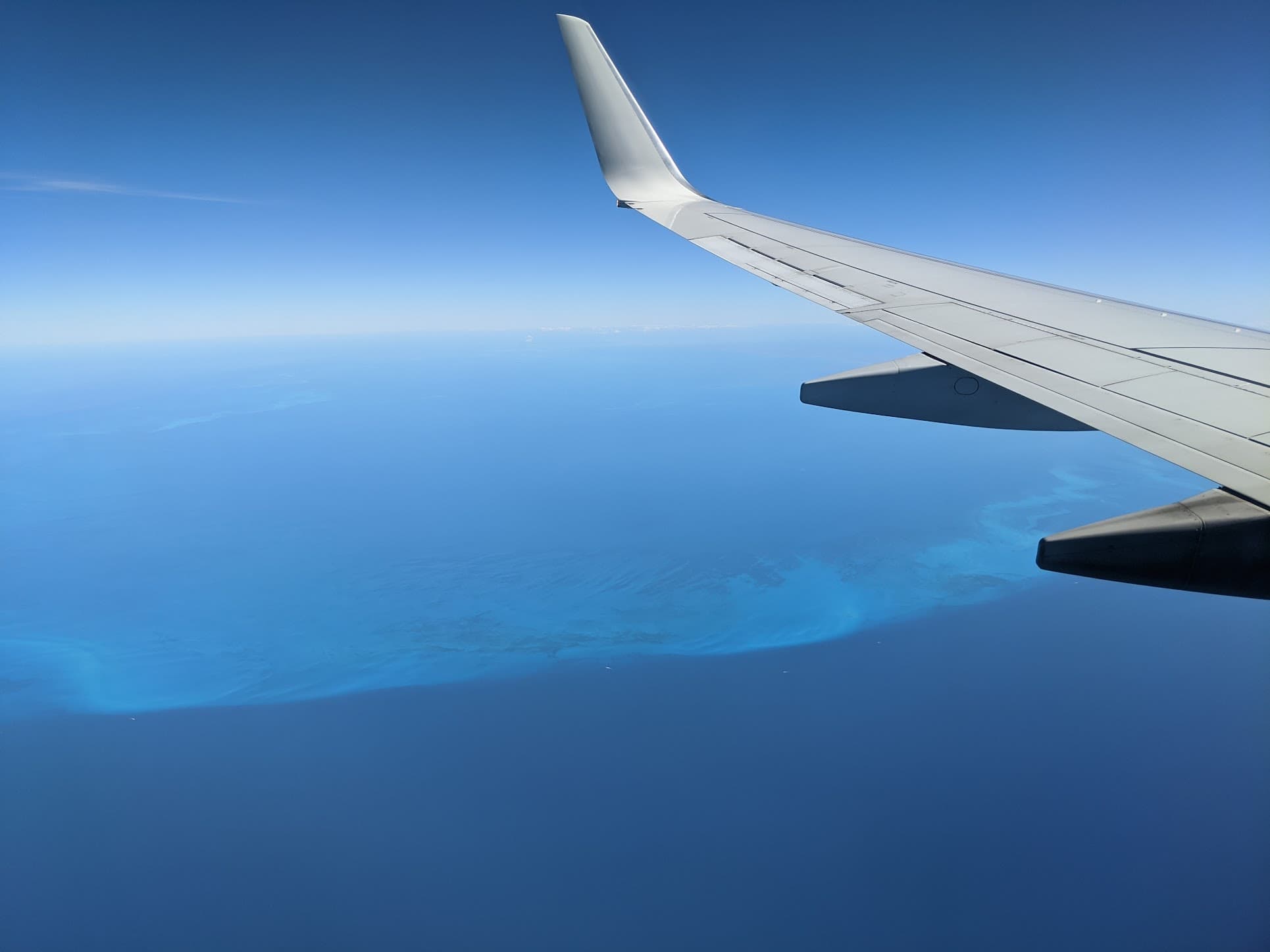 Aerial view from airplane window